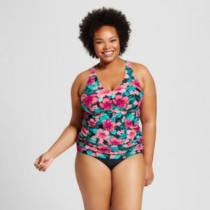Ava & Viv Floral Tankini Swim Top Size 22W 26W